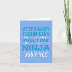 Veterinaire Technicus Ninja Humor Bedankkaart