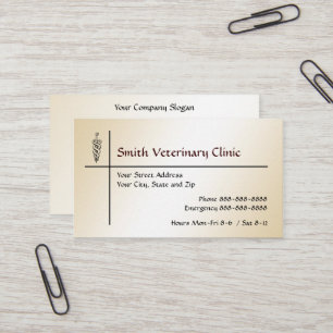 Vétérinaire vétérinaire Carte de visite