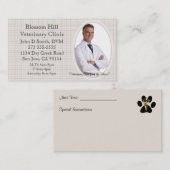 Vétérinaire Votre Carte de visite Photo (Devant / Derrière)