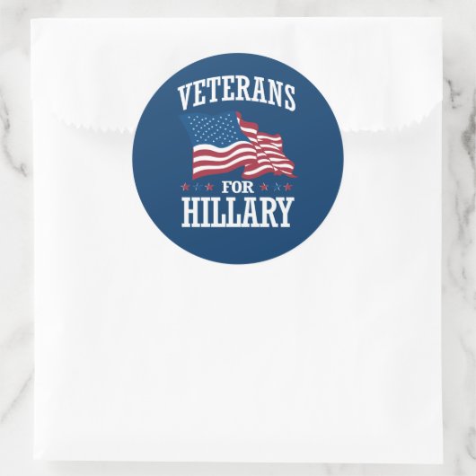VETERINAIRS VOOR HILLARY RONDE STICKER (Tas)