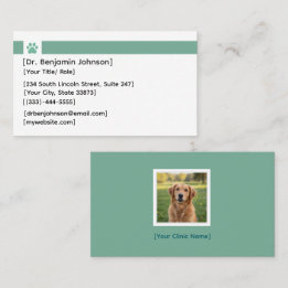 Veterinarian Business Card | Photo Logo Visitekaartje
