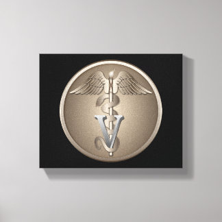 Veterinarian Caduceus Canvas Afdruk