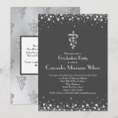 Veterinarian Graduation Grey Silver Kaart (Voorkant / Achterkant)