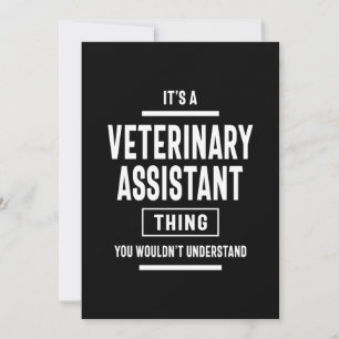 Veterinary Assistant Job Title Cadeau Bedankkaart