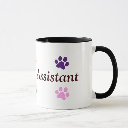 Veterinary Assistant-kleurrijke verfafdrukken Mok (Rechts)