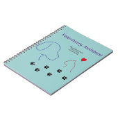 Veterinary Assistant-Paw-afdrukken op mijn hart Notitieboek (Linkerzijde)