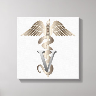 Veterinary Caduceus Canvas Afdruk