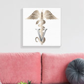 Veterinary Caduceus Canvas Afdruk (Insitu (Woonkamer))