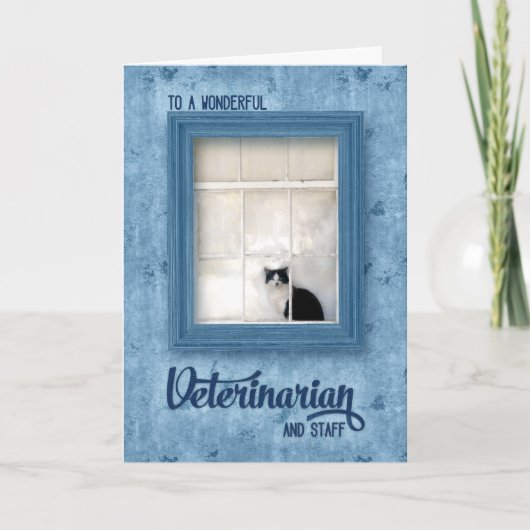 Veterinary Cat on the Window Sill Bedankkaart (Voorkant)