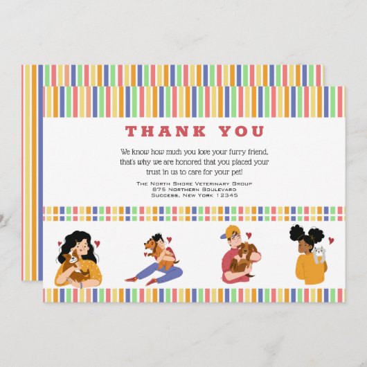 Veterinary Dankuwel kaarten (Voorkant / Achterkant)