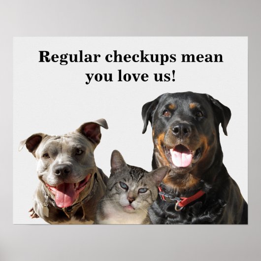Veterinary Love Your Pets Checkup Poster (Voorkant)