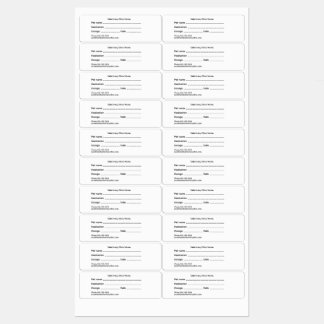 Veterinary Medication Label – Medium & Waterproof