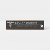 Veterinary Medicine Personalized Black Bureau Naambordje (Voorkant)