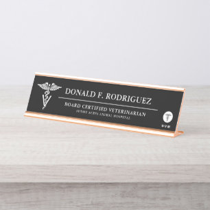 Veterinary Medicine Personalized Black Bureau Naambordje