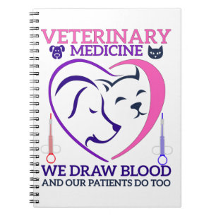 Veterinary Medicine Vet Tech We trekken bloed Notitieboek