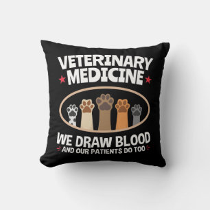 Veterinary Medicine we trekken bloed Funny Vet Tec Kussen
