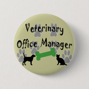 Veterinary Office Manager Ronde Button 5,7 Cm