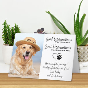 Veterinary Personalized Dog Pet Photo Veterinarian Bedankkaart