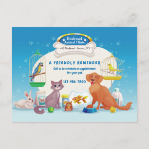 Veterinary Post Cards Aankondigingskaart