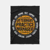Veterinary Practice Manager Funny Vet Tech Week Fleece Deken (Voorkant)