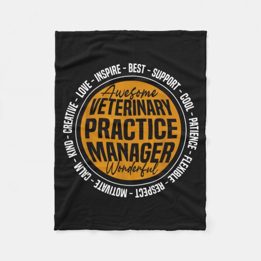 Veterinary Practice Manager Funny Vet Tech Week  Fleece Deken (Voorkant)