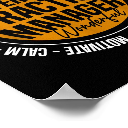 Veterinary Practice Manager Funny Vet Tech Week Poster (Hoek)