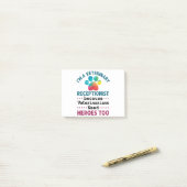 Veterinary Receptionist Cute Appreciation Paw Post-it® Notes (Op bureau)