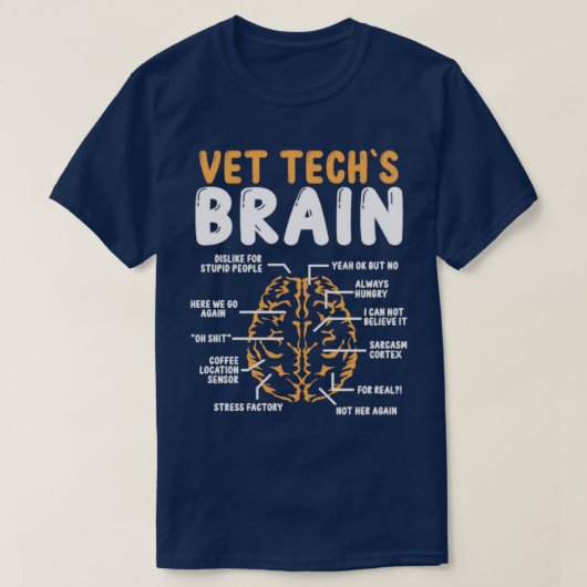 Veterinary Tech Accessoires for Work Veterinarian T-shirt (Design voorkant)