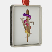Veterinary Tech Metalen Ornament (Rechts)