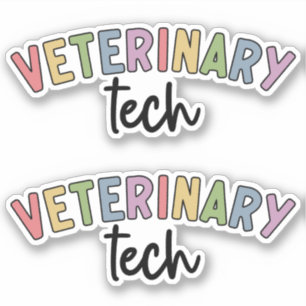 Veterinary Tech Vet-technicus Vet-technologie Sticker