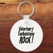 Veterinary Technicians Rock! Button Sleutelhanger (Voorkant)