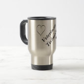 Veterinary Techniciens-Black Paw Print and Heart Reisbeker (Voorkant links)
