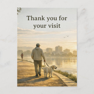 Veterinary Thank‑You Postcard – Quiet Walk Design Briefkaart