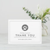 Veterinary Thed | Minimale flat dank u Bedankkaart (Staand voorkant)