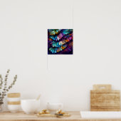 Veters Floral Rainbow Alcohol Ink Poster (Keuken)