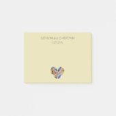 Veters in een hartvorm, gepersonaliseerd huwelijk post-it® notes (Voorkant)