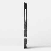 Veters op zwart leder Case-Mate iPhone case (Achterkant / Links)