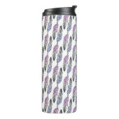 Veters Pattern aangepaste monogram tumbler Thermosbeker (Gedraaid links)