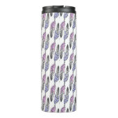 Veters Pattern aangepaste monogram tumbler Thermosbeker (Achterkant)