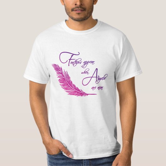 Veters verschijnen als Angels dicht bij de T-shirt (Voorkant)