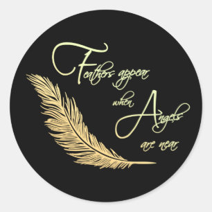 Veters verschijnen als Angels dichtbij zijn Ronde Sticker