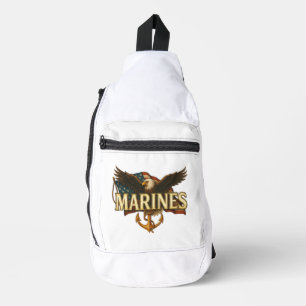 VetGearHQ.com Marine Corps Veteraan Logo Embleem Sling Bag