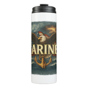 VetGearHQ.com Marine Corps Veteraan Logo Embleem Thermosbeker