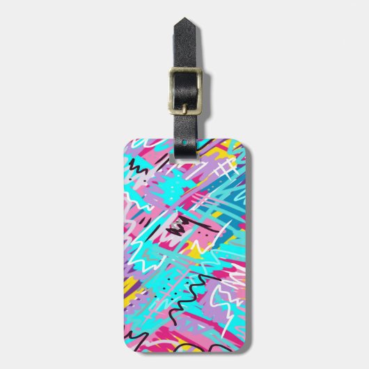 Vetgedrukte Abstracte afdrukken Bagagelabel (Voorkant verticaal)