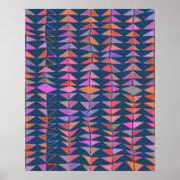 Vetgedrukte Abstracte geometrische gekleurde drieh