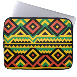 Vetgedrukte Afrikaanse print Laptop Sleeve