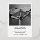 Vetgedrukte Border Foto Moderne bruiloft Bewaar de Folie Uitnodiging (Achterkant)