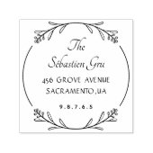 Vetgedrukte botanische krans zelfinktende stempel (Design)