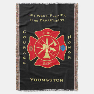 Vetgedrukte Brandweerman Maltese Cross Art Deken