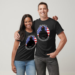 Vetgedrukte brandweerman paramedisch patriottisch t-shirt